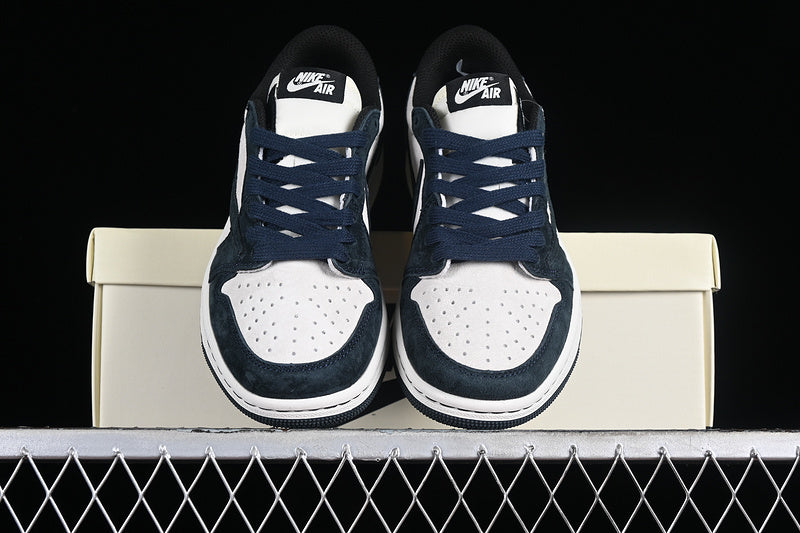 Travis Scott Nike Air Jordan 1 Low OG Green White Navy Sneakers