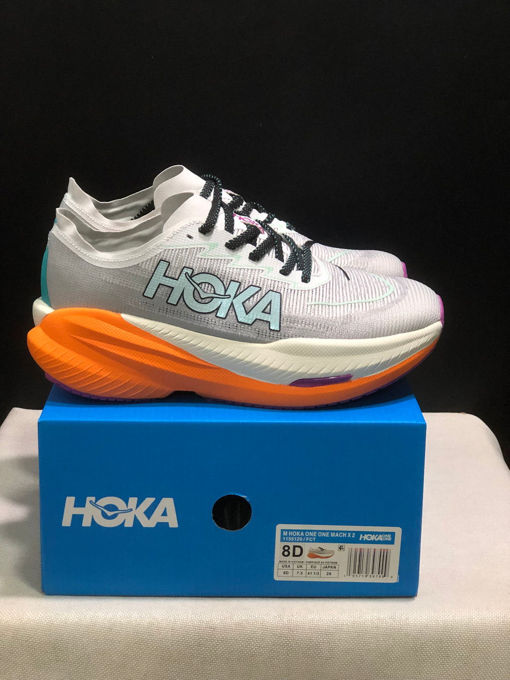 Hoka One One Mach X 2 Anti-slip Low-top Running Shoes Grey/Orange
