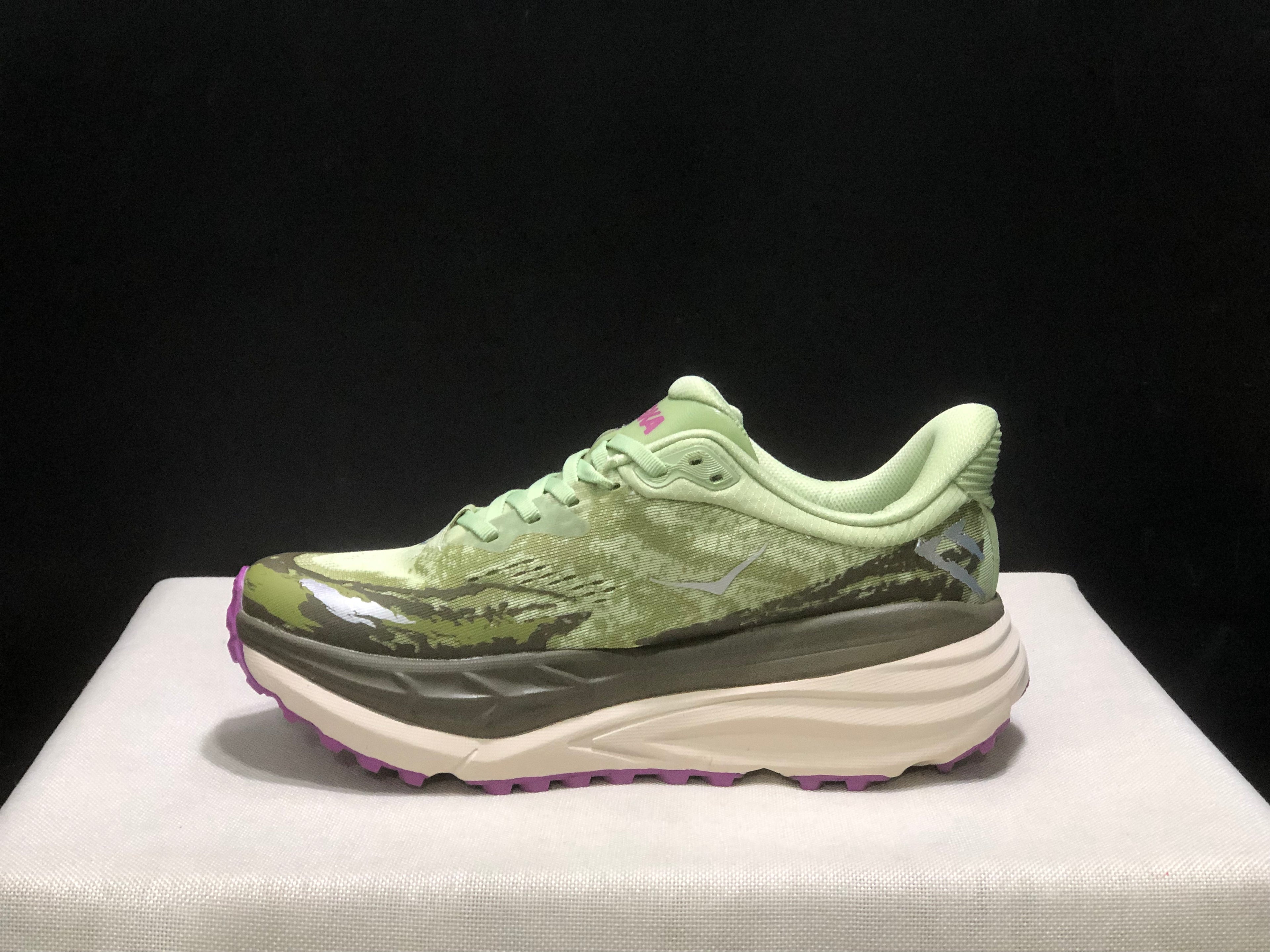 Hoka One One Stinson 7 Comfortable Anti-slip Outdoor Running Shoes Sneakers Light Green