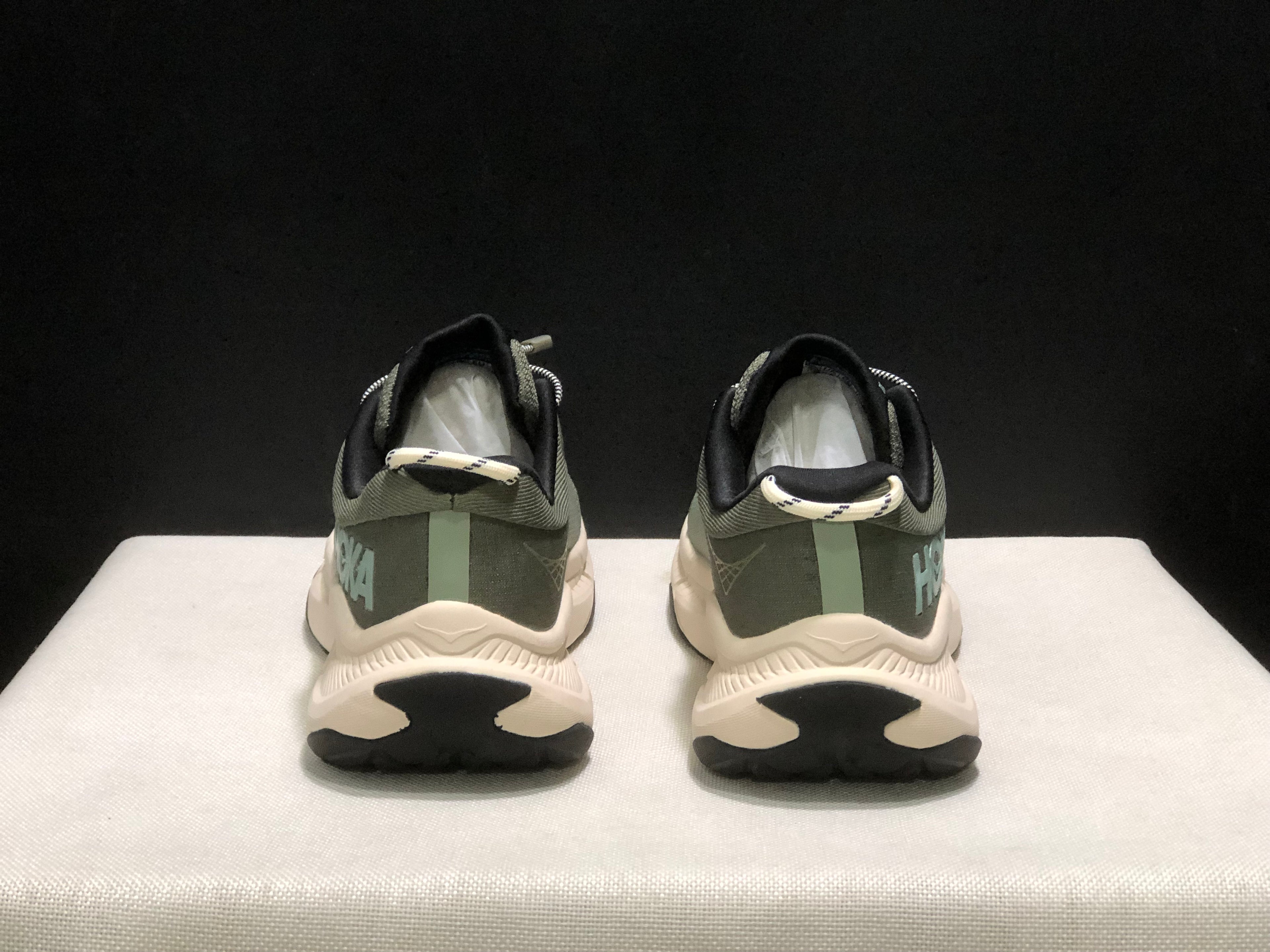 Hoka One One Transport Drawstring Low-top Running Shoes Sneakers Green