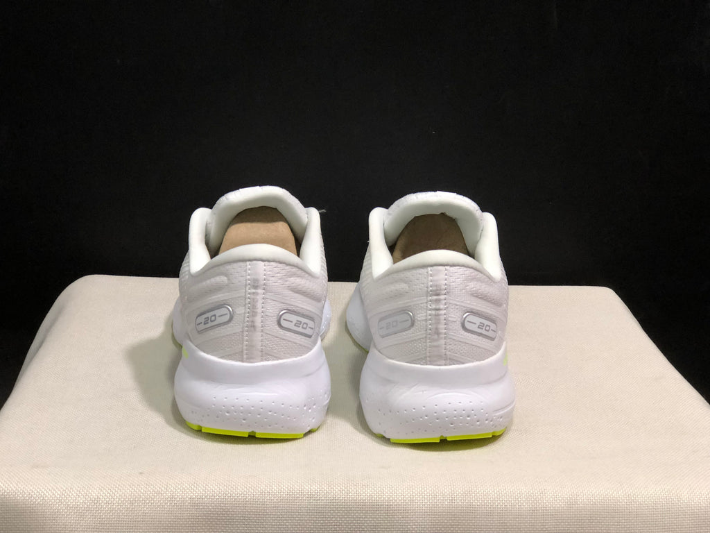 Brooks Glycerin GTS 20 Shock-absorbing Wear-resistant Running Shoes White/Fluorescent Green