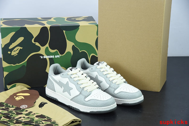 A Bathing Ape Court Sta Light Grey Cream