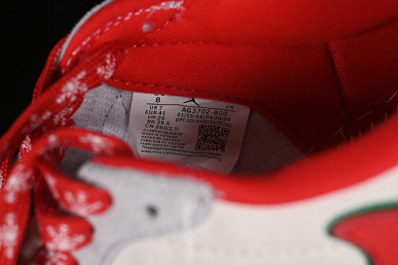 Travis Scott Fragment Design Nike Air Jordan 1 Low OG SP Green Sole Red White Sneakers