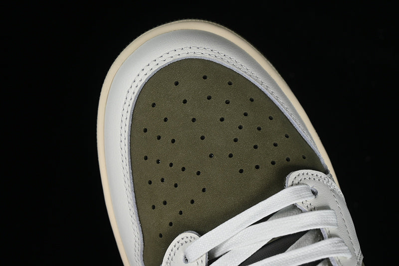 Travis Scott Nike Air Jordan 1 Low OG Medium Olive Black Sail Muslin Sneakers