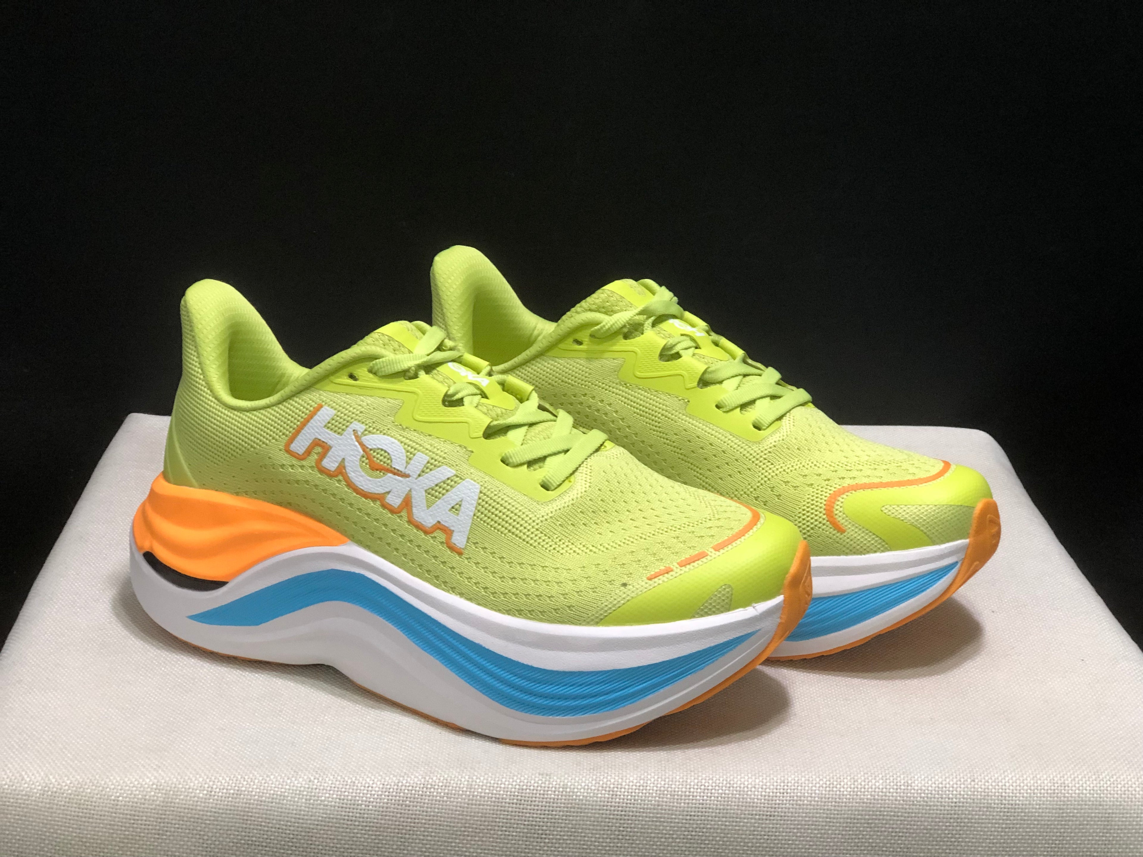 Hoka One One Skyward X Anti-slip Wear-resistant Running Shoes Sneakers Fluorescent Green