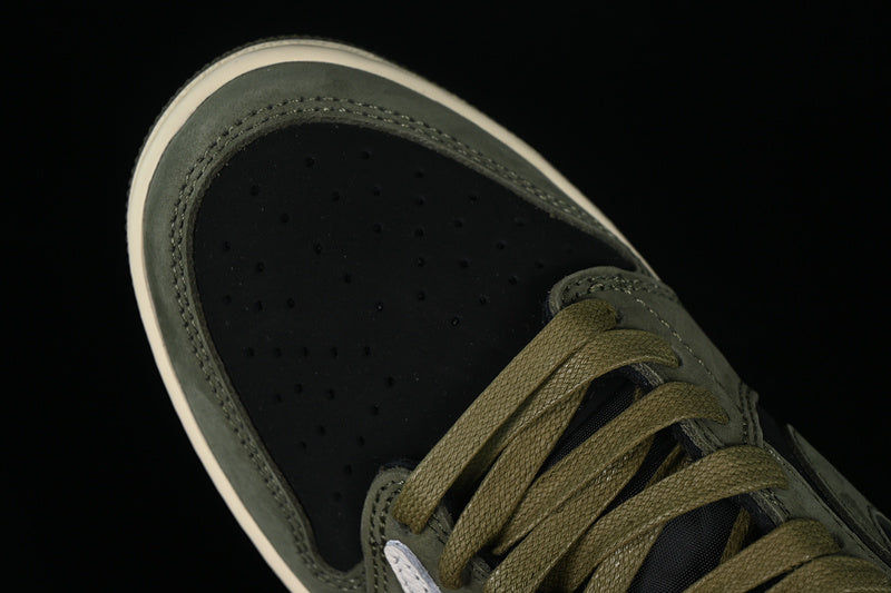 Travis Scott Nike Air Jordan 1 Low OG SP Black Olive Green Sneakers