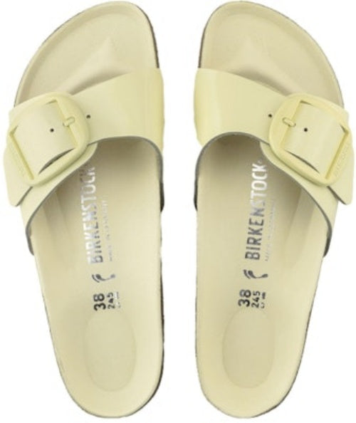 Birkenstock Madrid Big Buckle Cream Yellow 1022554 Fashion Slippers