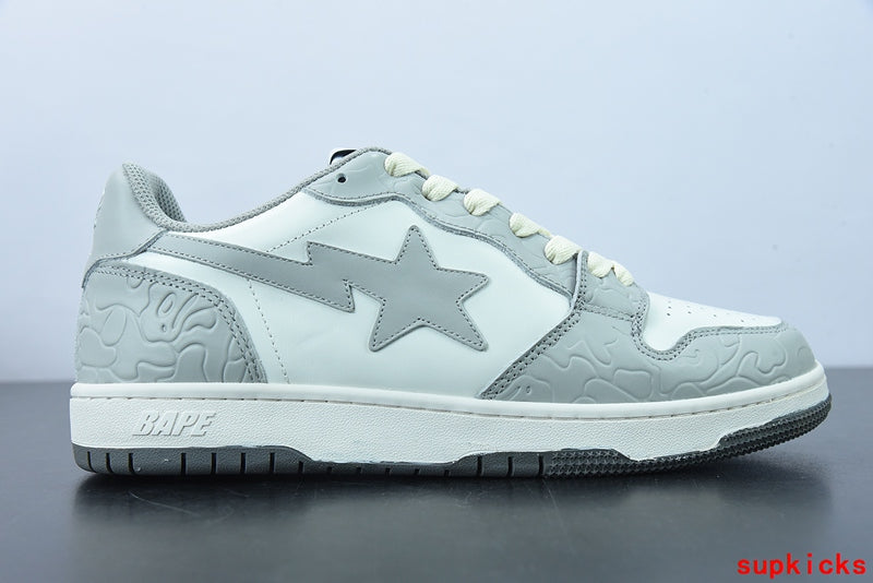 A Bathing Ape Court Sta Light Grey Cream