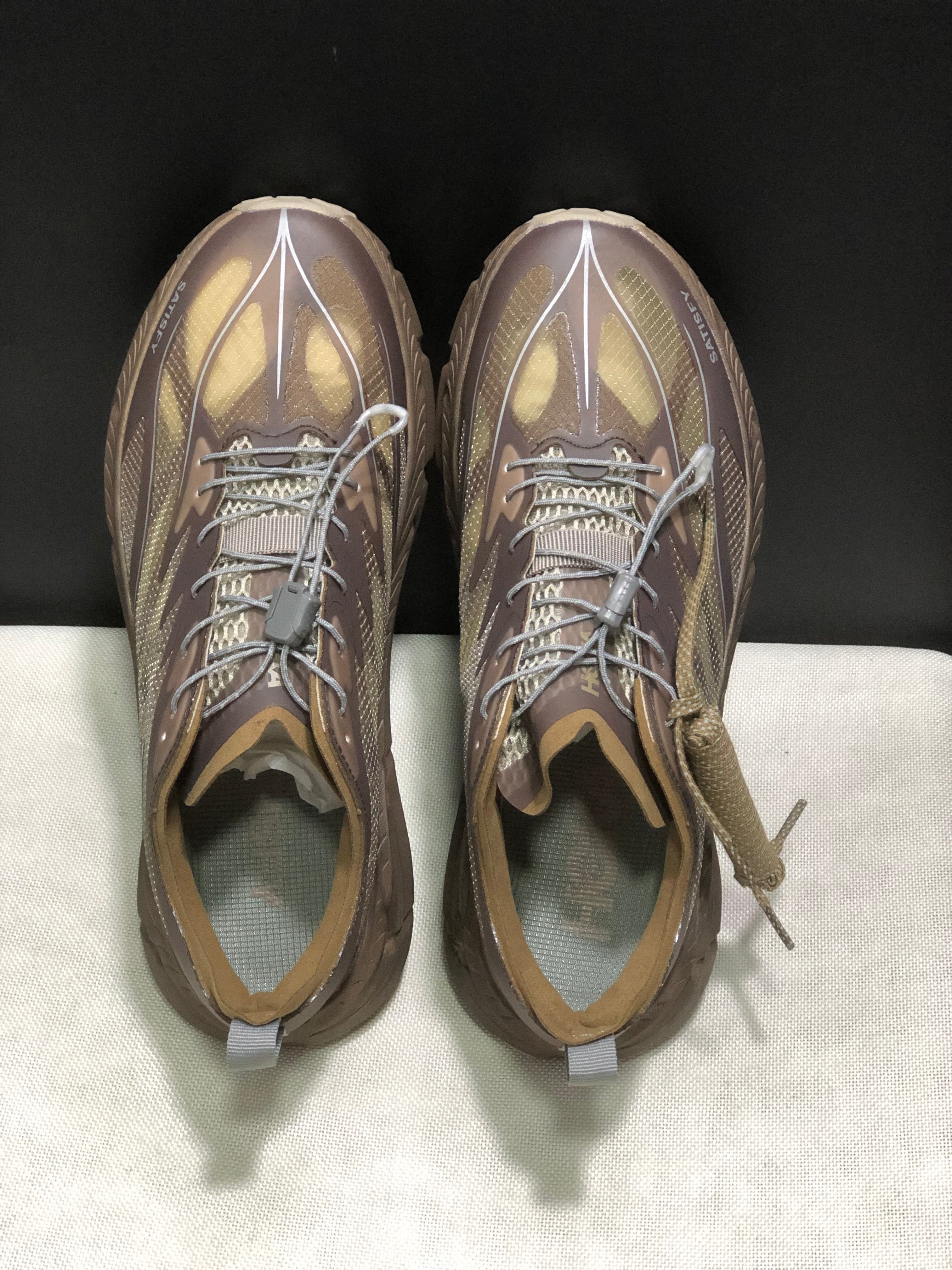 Hoka One One Satisfy x Mafate Speed 4 Breathable Fashion Running Shoes Sneakers Brown