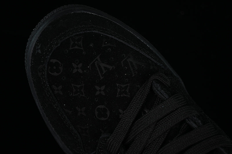 Travis Scott Nike Air Jordan 1 Low Louis Vuitton Pure Black Sneakers