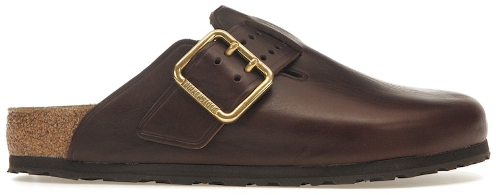 Birkenstock Boston Bold Natural Leather 1022589 Roast Brown Sandals