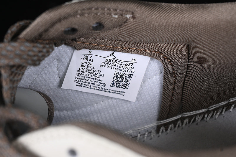 Travis Scott Fragment Design Nike Air Jordan 1 Low Bape OG SP White Grey Brown Sneakers