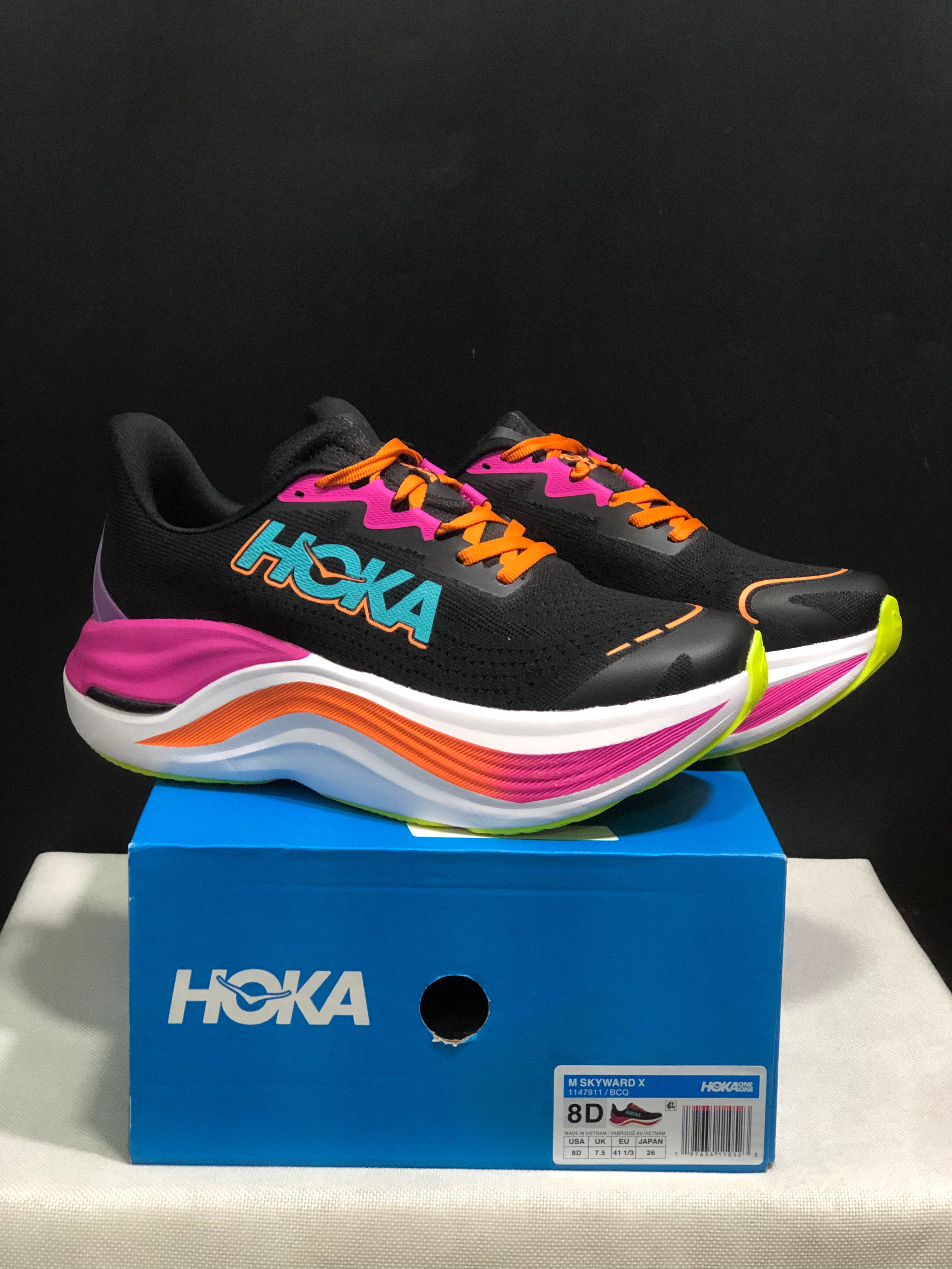 Hoka One One Skyward X Black Anti-slip Wear-resistant Running Shoes Sneakers