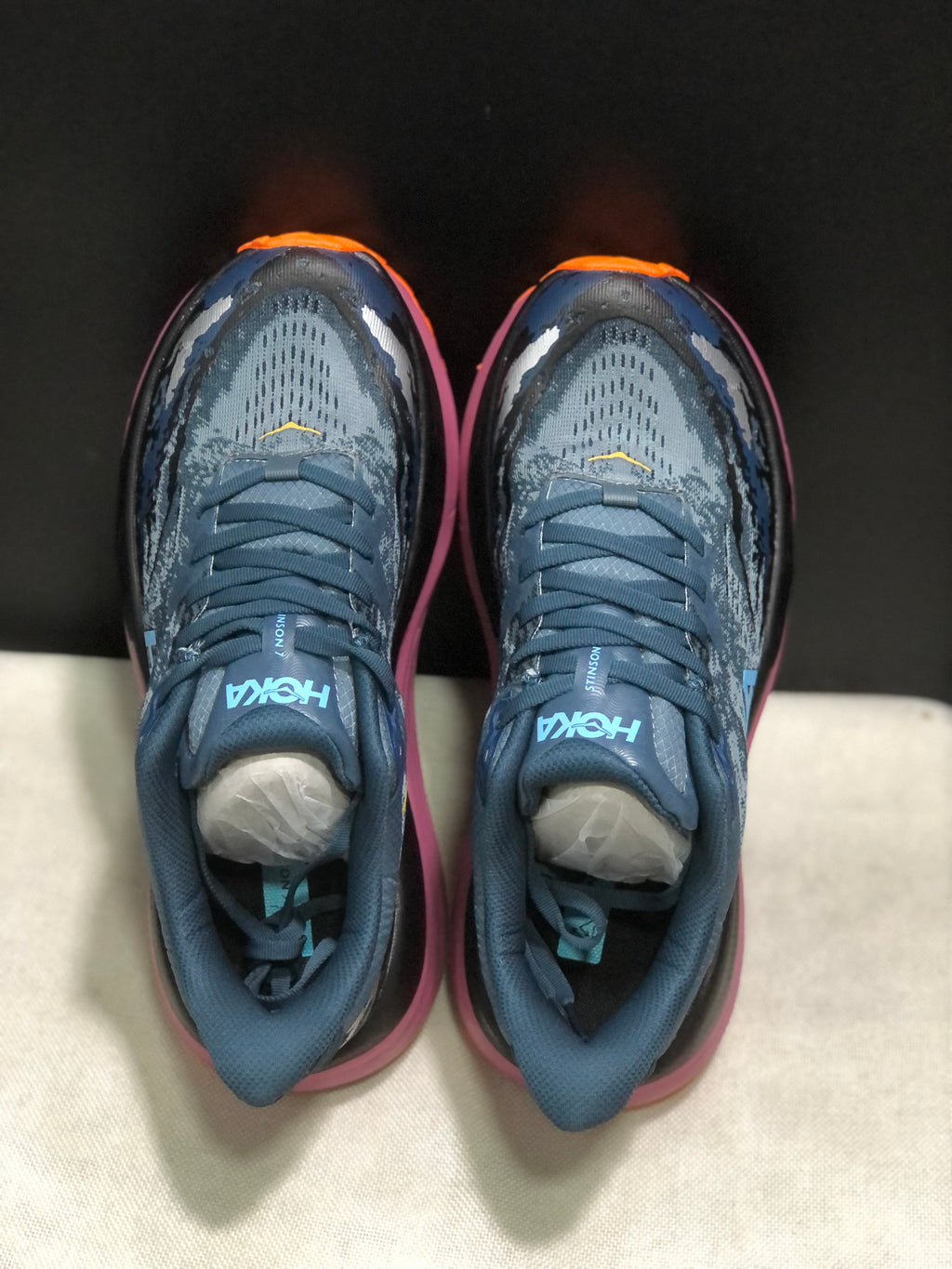 Hoka One One Stinson 7 Comfortable Anti-slip Running Shoes Camouflage/Black/Red