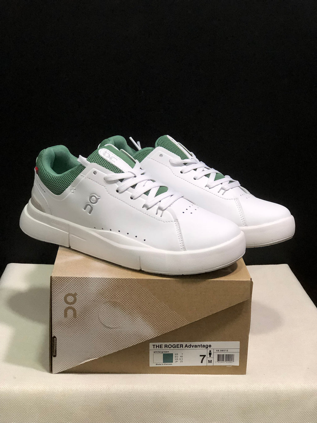 On Running The Roger Spin Board Shoes White/Green