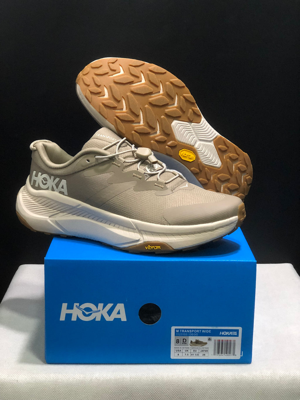 Hoka One One Transport Drawstring Low-top Running Shoes Sneakers Brown