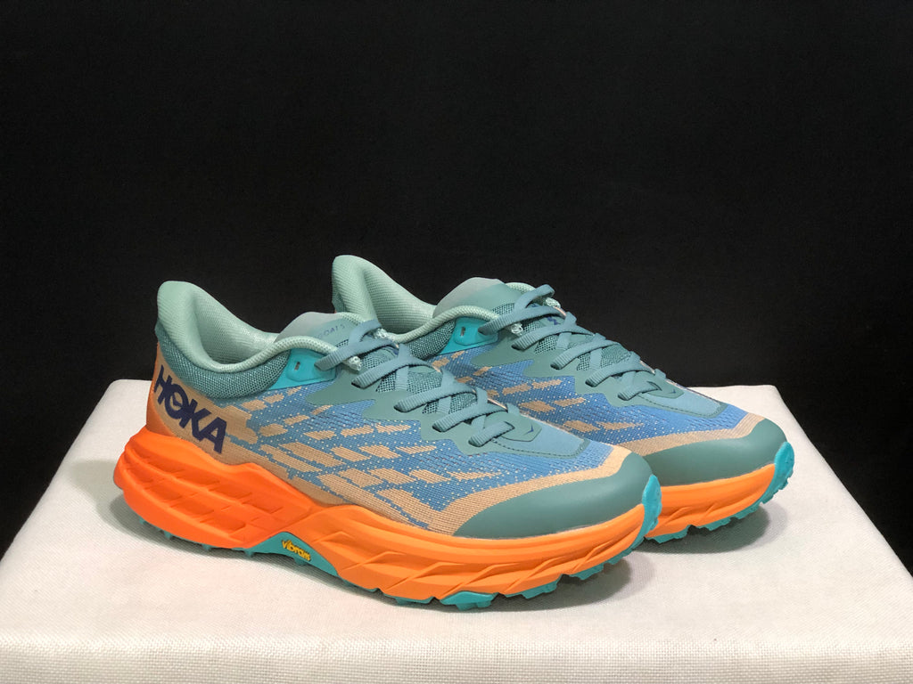 Hoka One One Speedgoat 5 Men's Trail Running Shoes Sneakers Teal/Orange