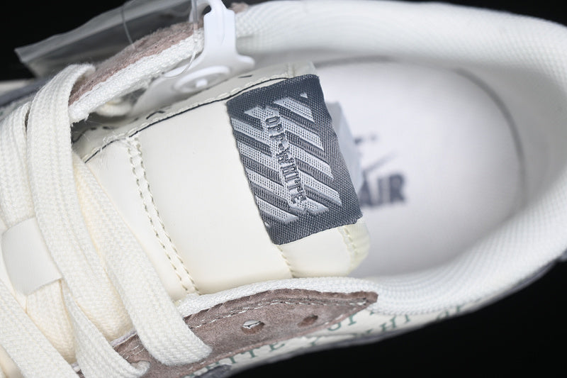 Travis Scott Fragment Design Nike Air Jordan 1 Low OG SP Grey White Light Brown Sneakers