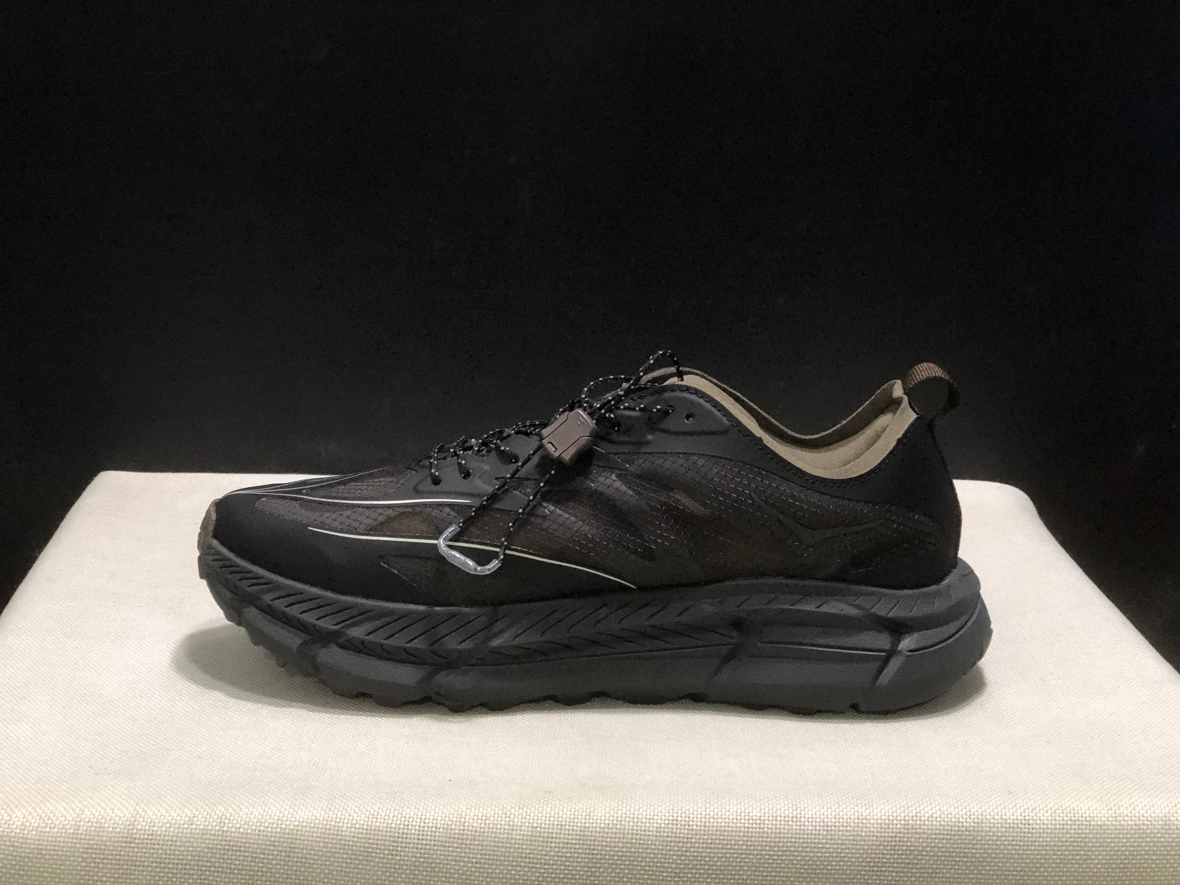 Hoka One One Satisfy x Mafate Speed 4 Breathable Fashion Running Shoes Sneakers Black