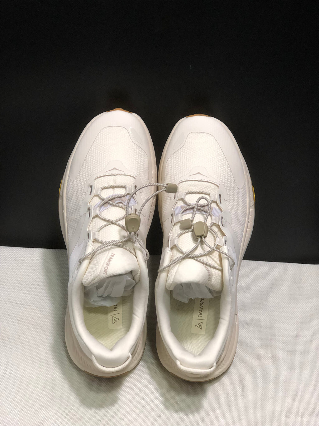 Hoka One One Transport Drawstring Low-top Running Shoes Sneakers Cream