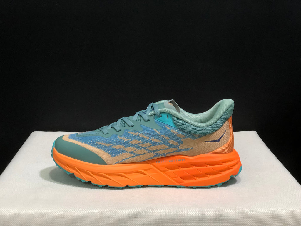 Hoka One One Speedgoat 5 Men's Trail Running Shoes Sneakers Teal/Orange