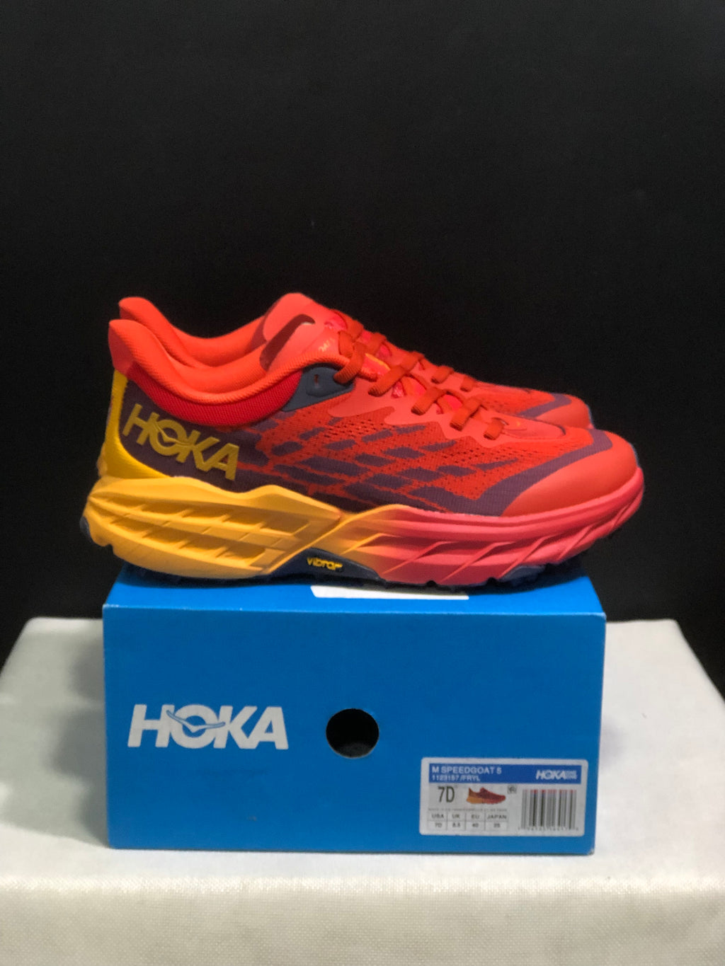 Hoka One One Speedgoat 5 Trail Running Shoes Sneakers Red