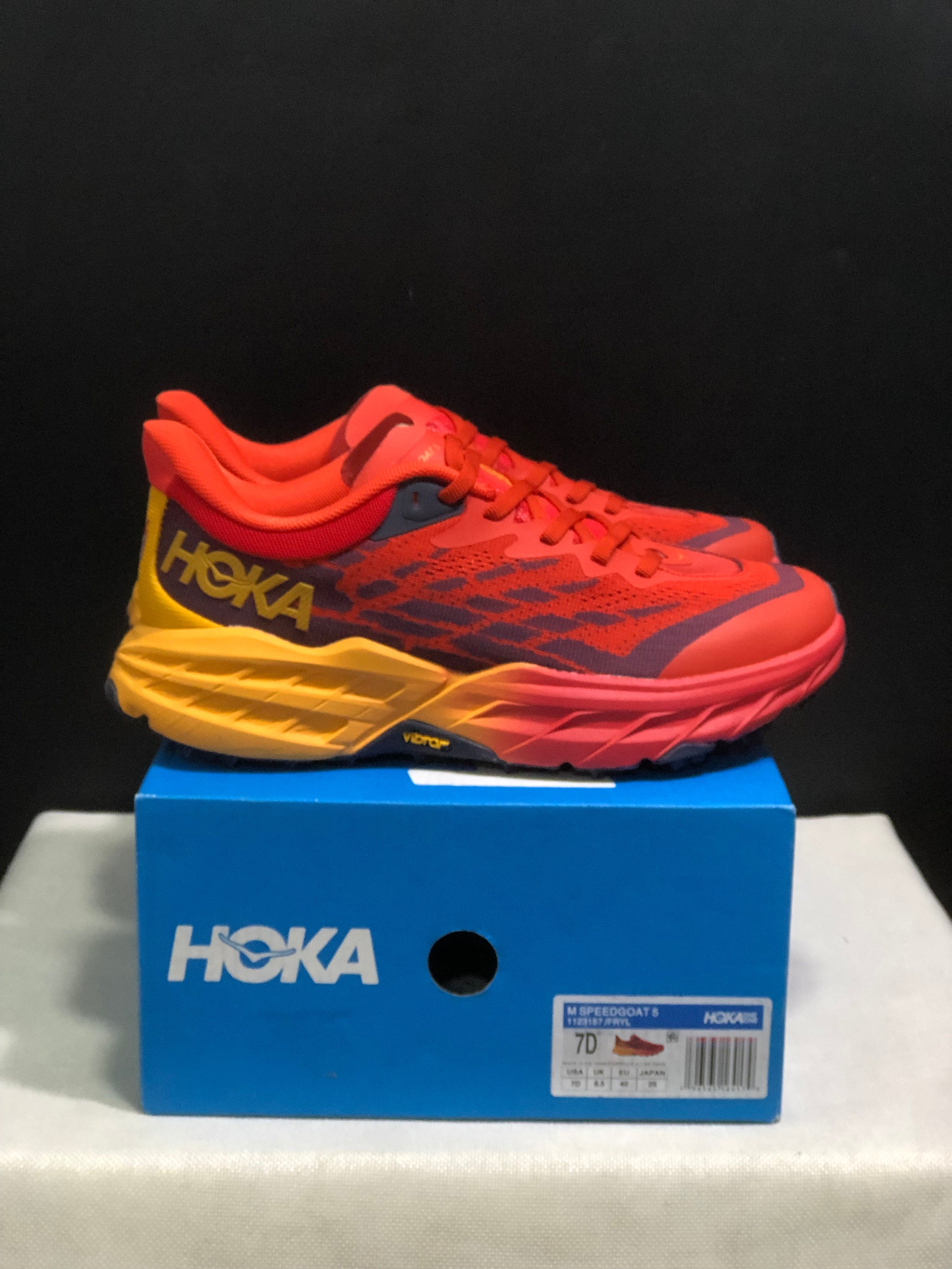 Hoka One One Speedgoat 5 Trail Running Shoes Sneakers Red