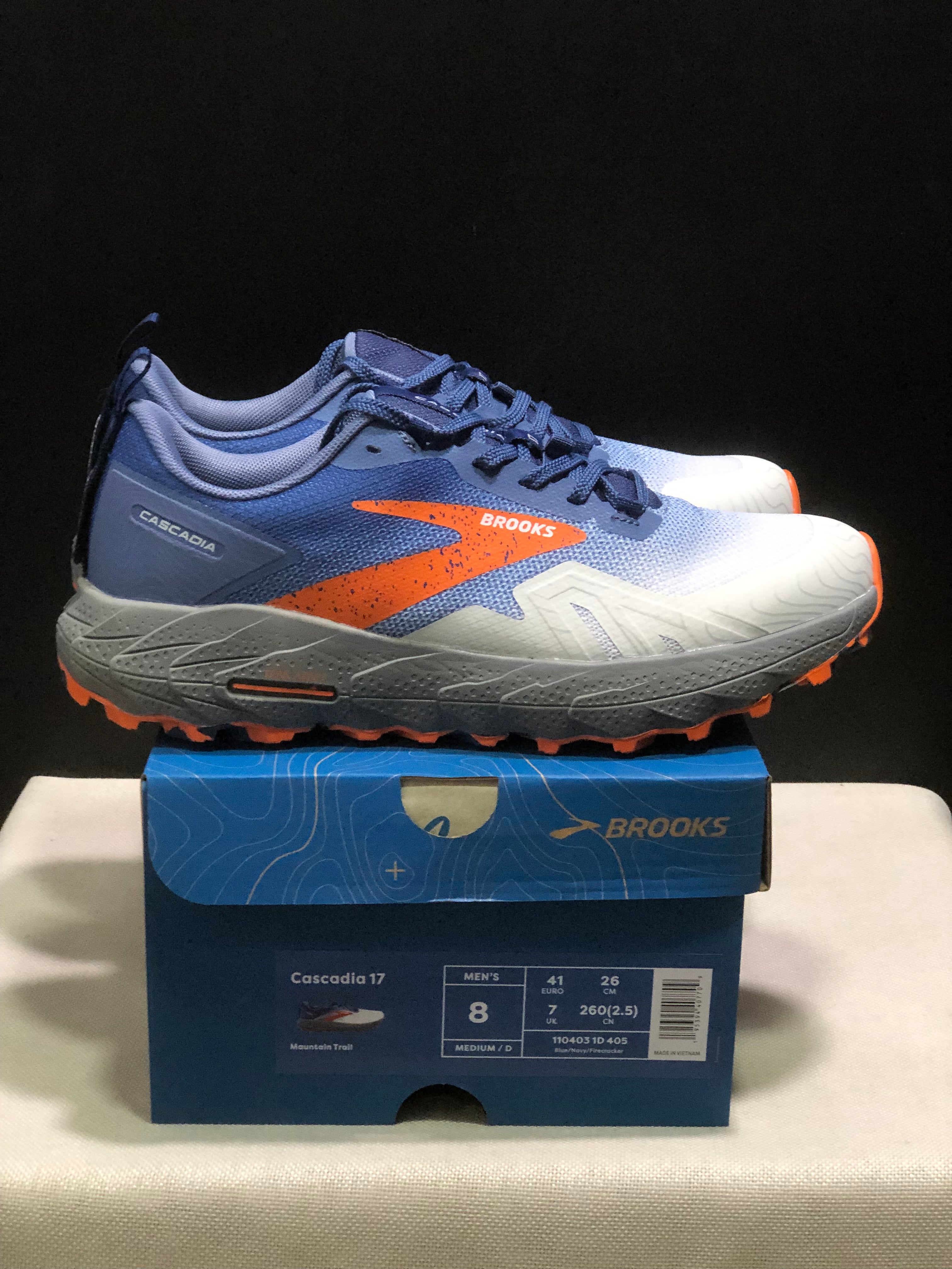 Brooks Cascadia 17 Trail Running Shoes Blue/Navy/Firecracker