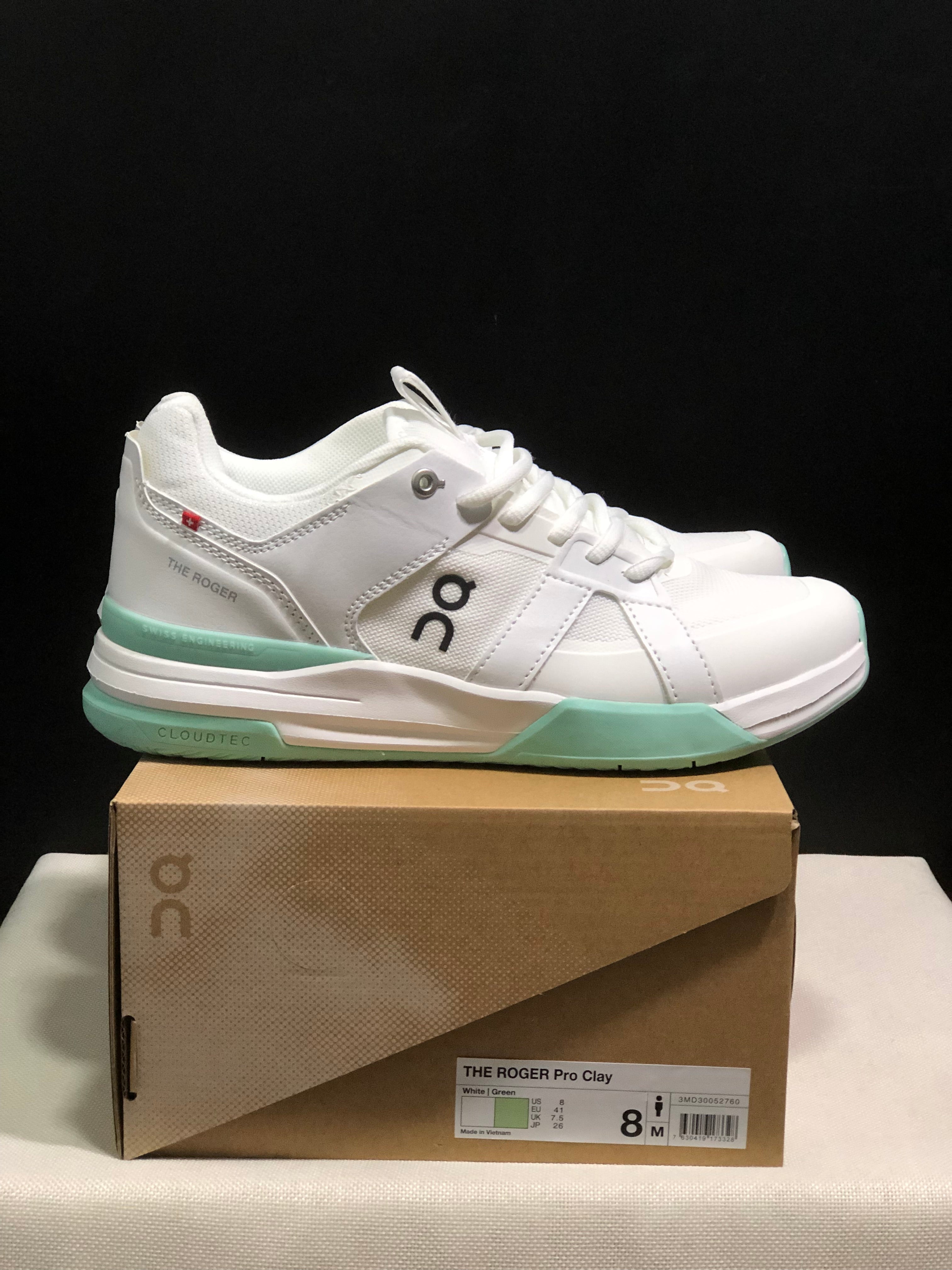 On Running The Roger Clubhouse Pro Anti-Slip Sports Shoes White/Light Green