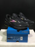 Brooks Ghost 15 Shock-absorbing Wear-resistant Low-top Running Shoes Black Lime Green
