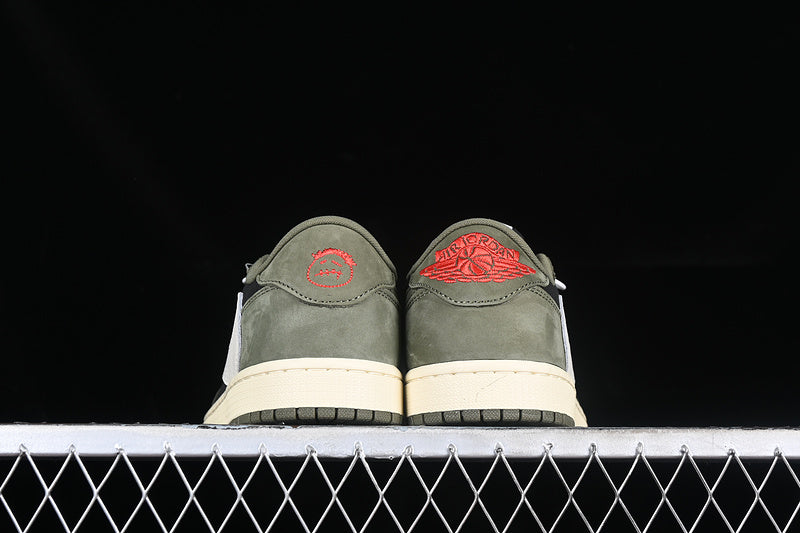 Travis Scott Nike Air Jordan 1 Low OG SP Black Olive Green Sneakers