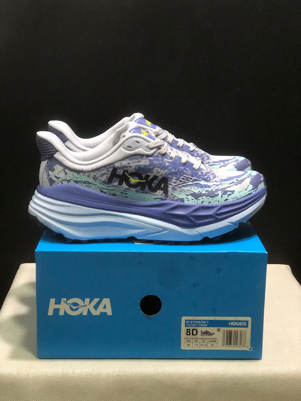 Hoka One One Stinson 7 Comfortable Anti-slip Outdoor Running Shoes Sneakers Light Purple