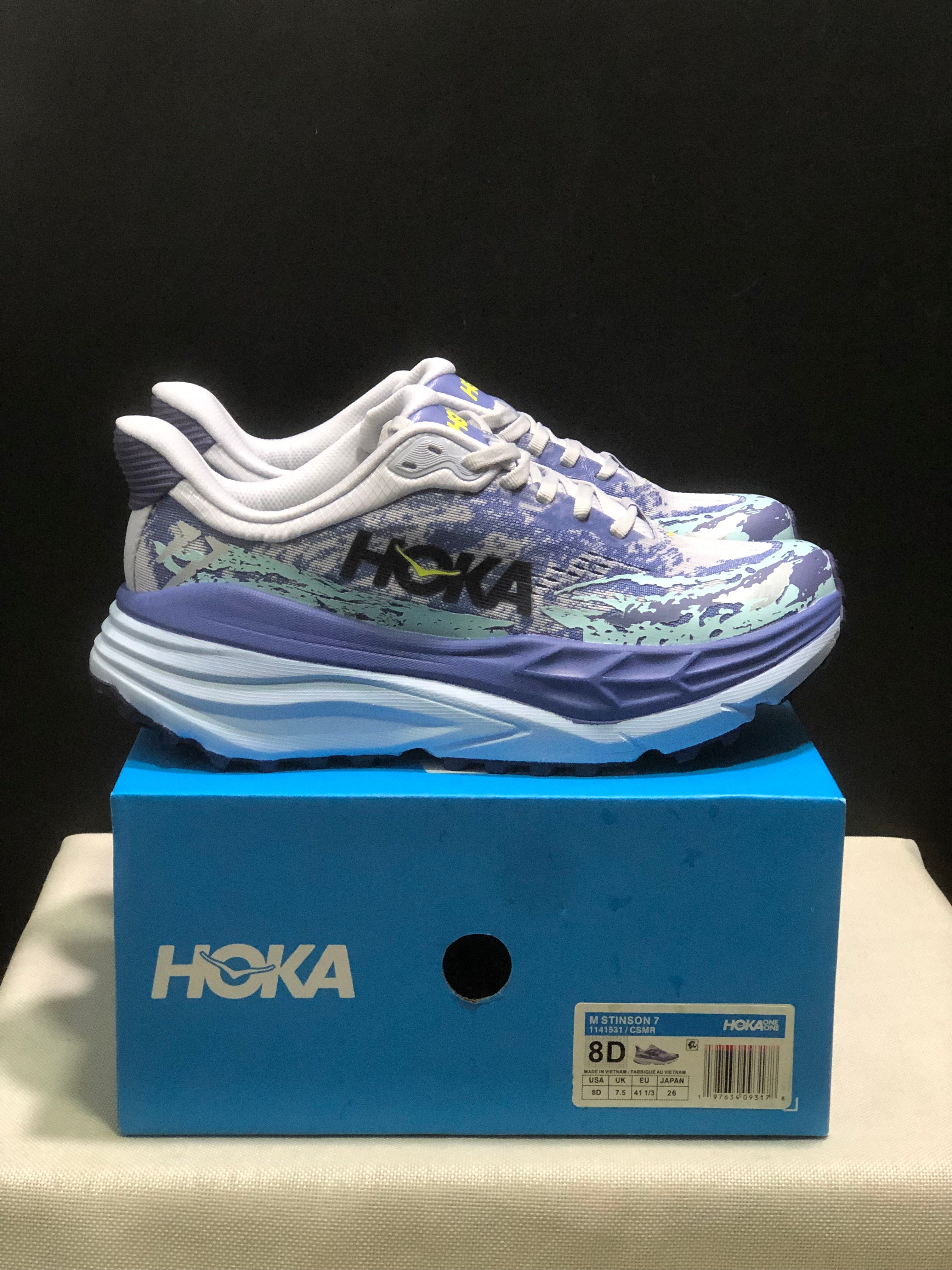 Hoka One One Stinson 7 Comfortable Anti-slip Outdoor Running Shoes Sneakers Light Purple