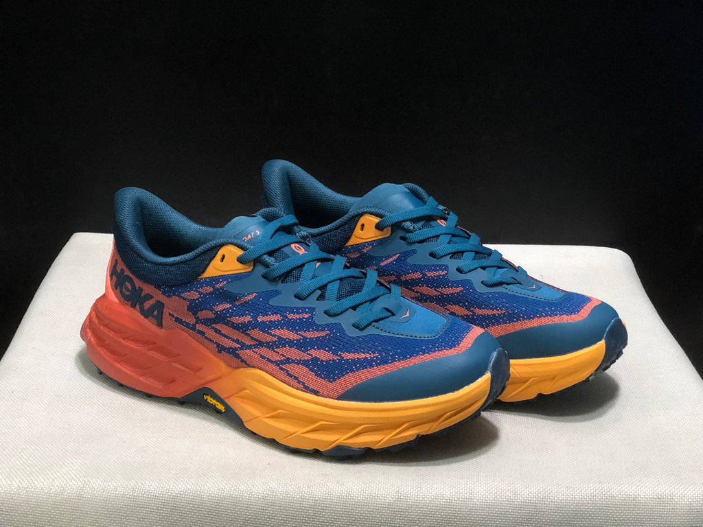 Hoka One One Speedgoat 5 Blue/Orange Trail Running Shoes Sneakers