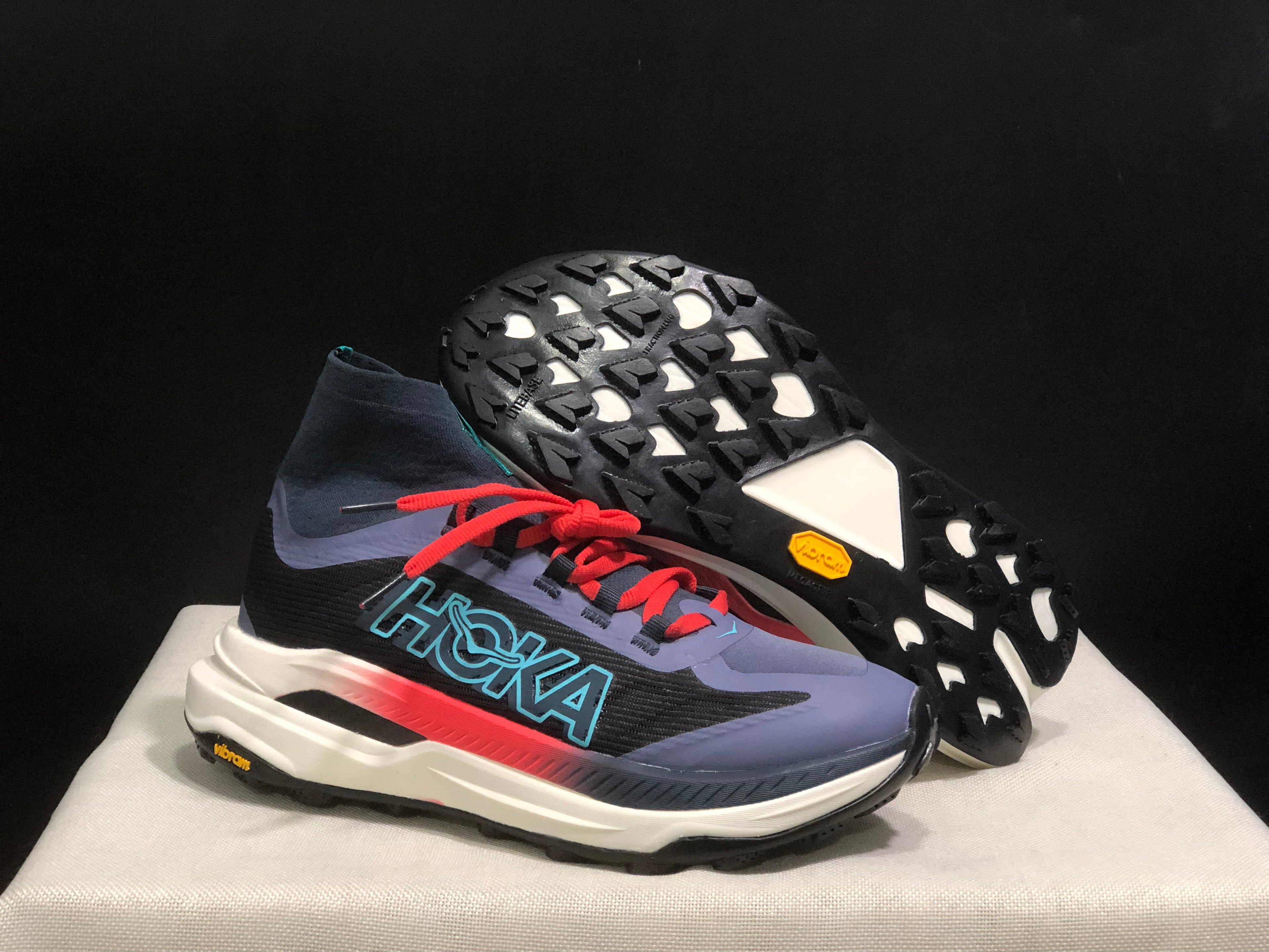 Hoka One One Tecton X 3 Comfortable High-top Running Shoes Sneakers Purple