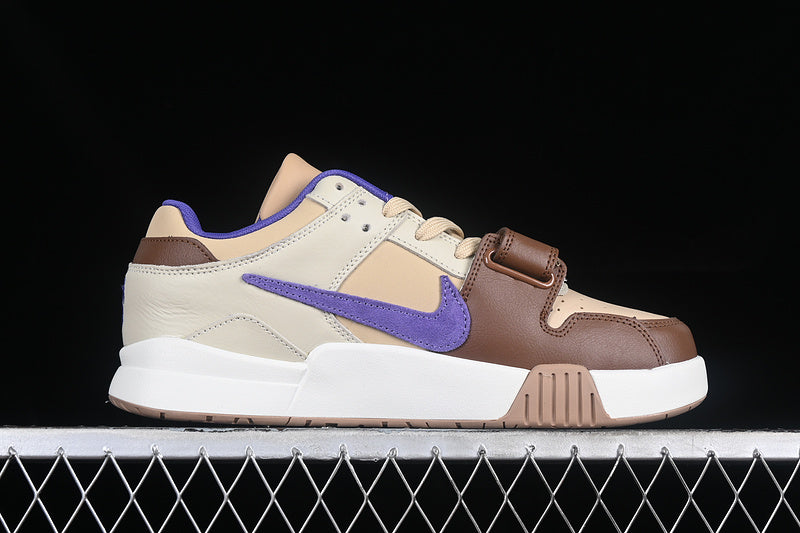 Travis Scott Nike Air Jordan Cut The Check Purple khaki Brown Sneakers
