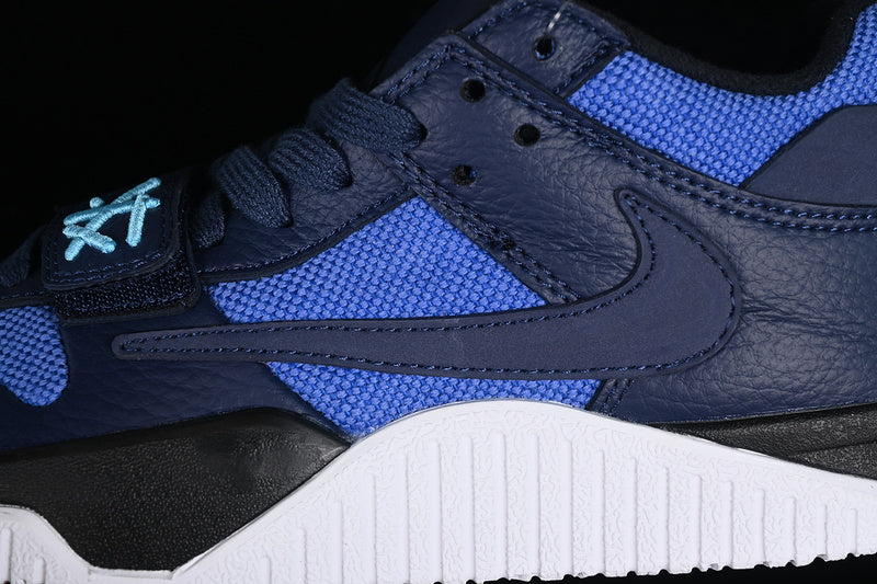 Travis Scott Nike Air Jordan Cut The Check Black Thunder Blue Sneakers