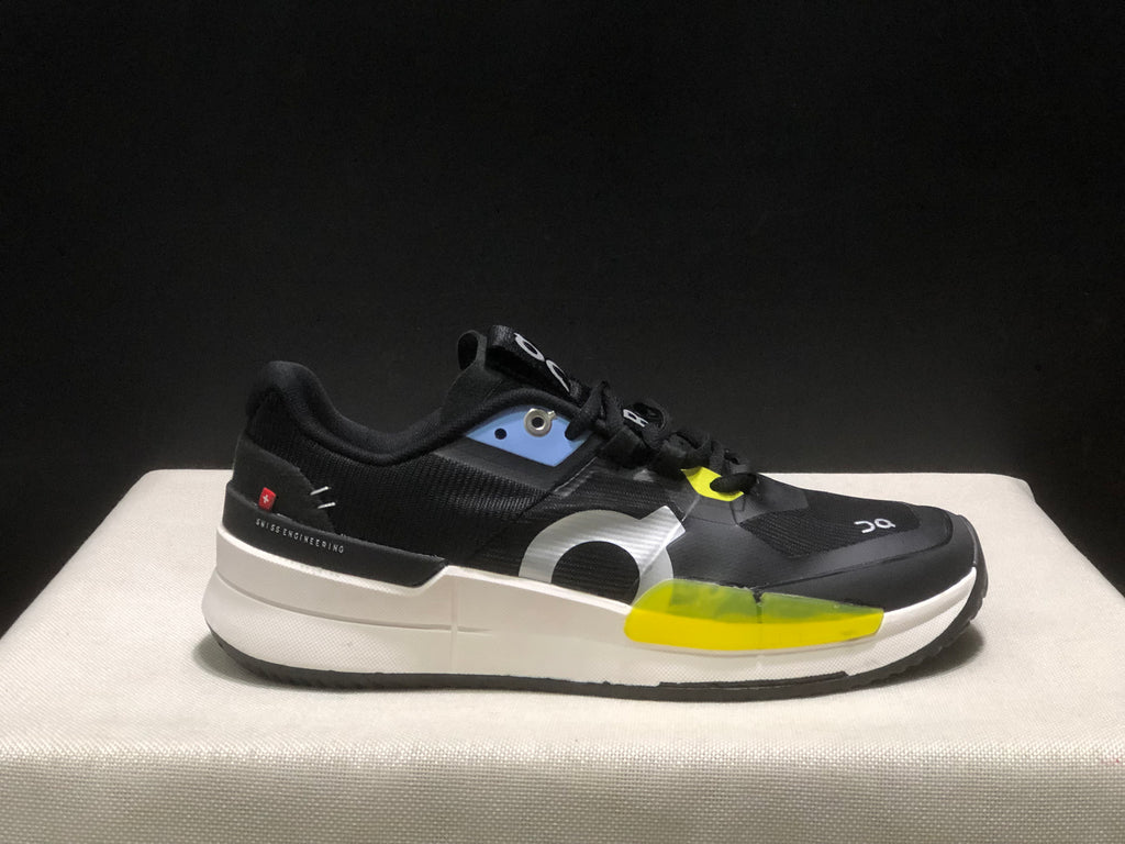 On Running The Roger Pro 2 Breathable Mesh Training Running Shoes Black/White/Lemon Yellow