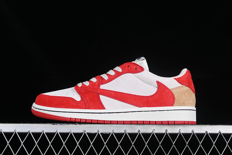 Travis Scott Nike Air Jordan 1 Low OG Red White Sneakers