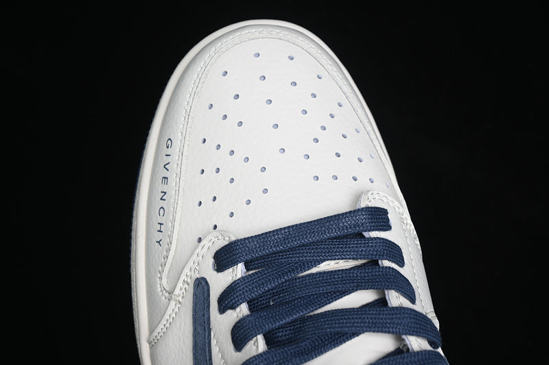 Travis Scott Fragment Design Nike Air Jordan 1 Low Givenchy OG SP Blue Sole White Sneakers