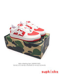 A Bathing Ape Bape Sta Low White Red