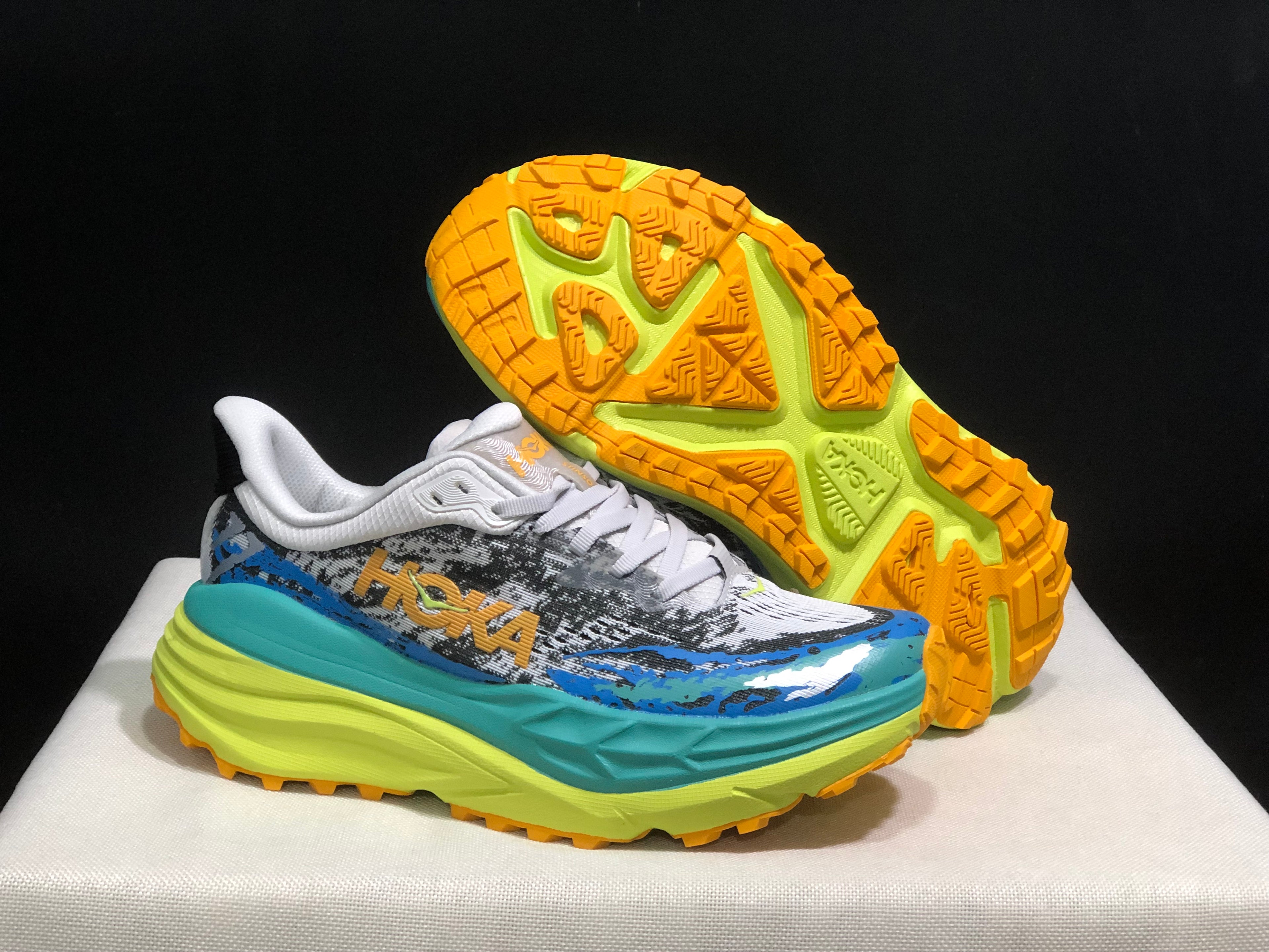 Hoka One One Stinson 7 Comfortable Anti-slip Outdoor Running Shoes Sneakers Teal