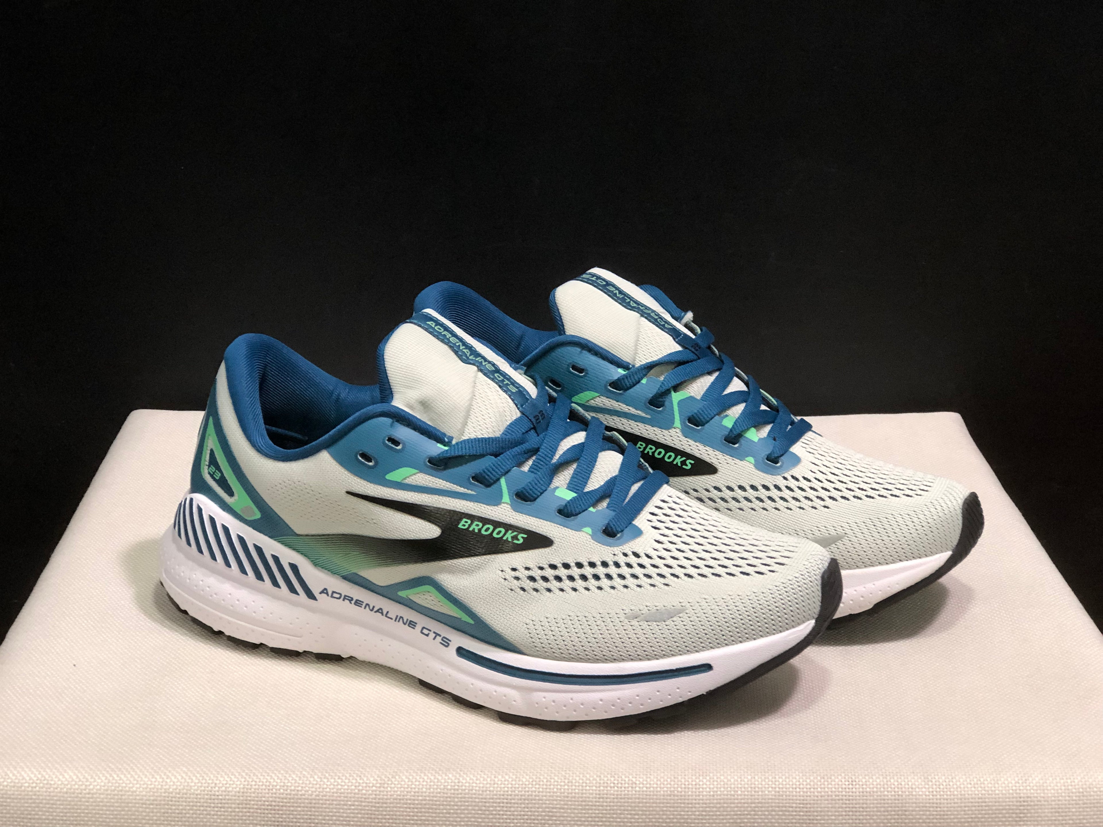 Brooks Adrenaline GTS 23 Shock-absorbing Wear-resistant Low-top Running Shoes Moroccan Blue