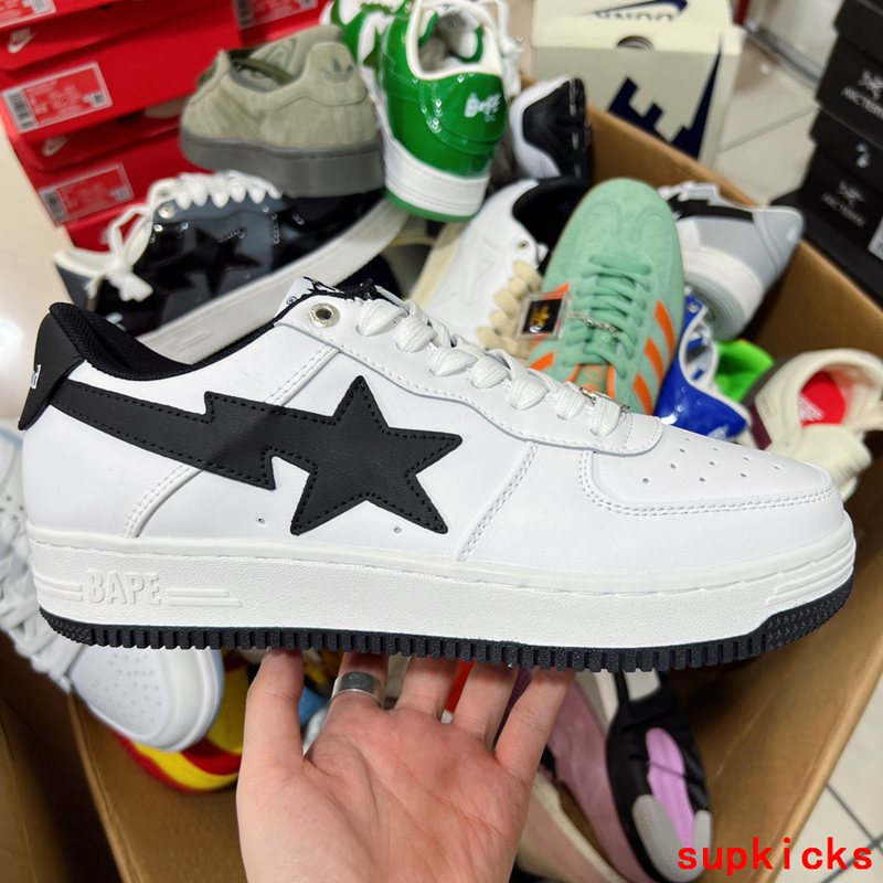 A Bathing Ape1 Bape Sneaker White Black