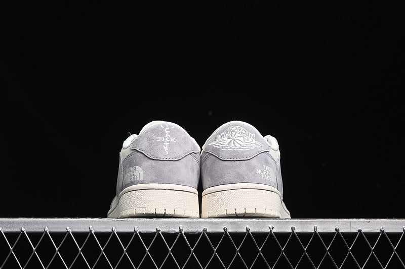 Travis Scott Fragment Design Nike Air Jordan 1 Low The North Face OG SP Grey White Sneakers