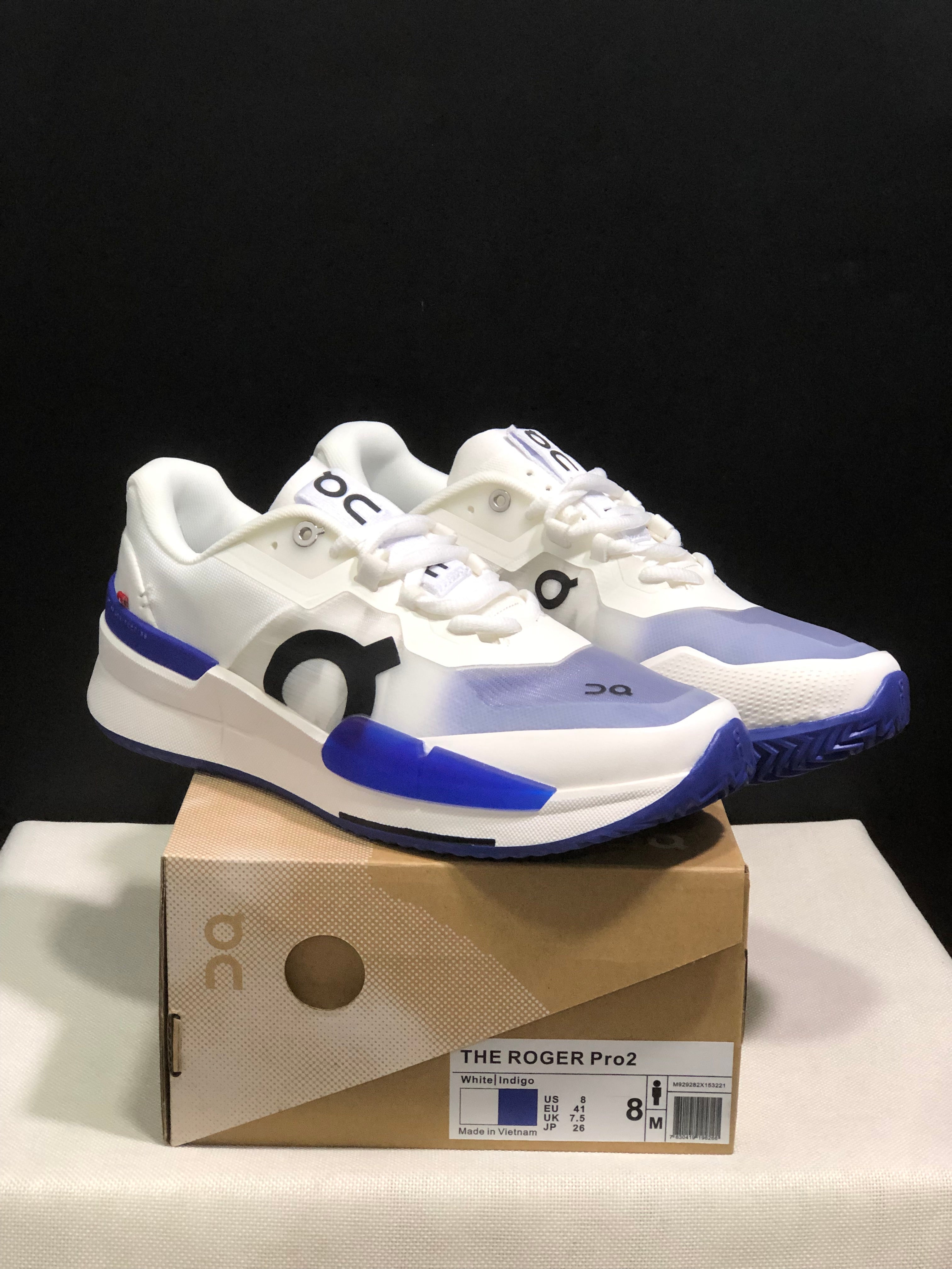 On Running The Roger Pro 2 Breathable Mesh Training Running Shoes White/Indigo