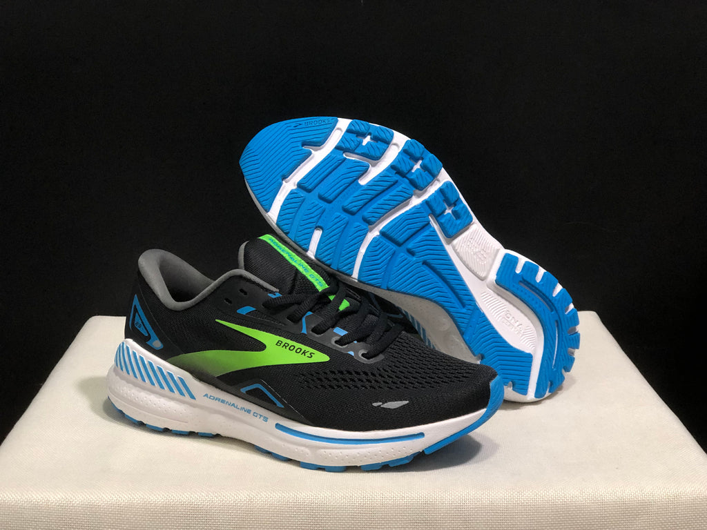 Brooks Adrenaline GTS 23 Shock-absorbing Wear-resistant Low-top Running Shoes Black/Ocean Blue