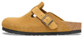Birkenstock Boston Suede Embossed 1026183 Narrow Fit Cork Brown Covered-Toe Slippers