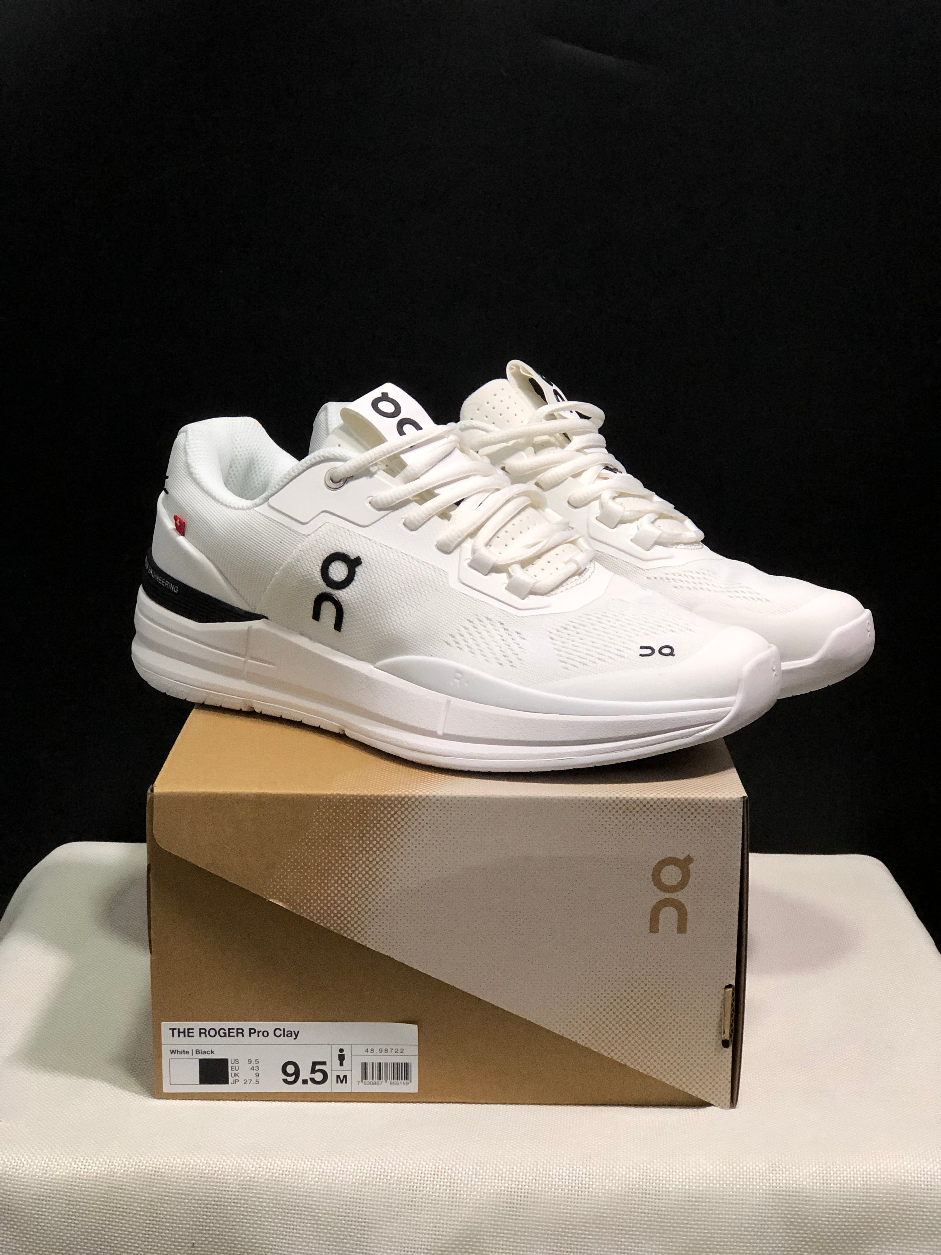 On Running The Roger Rro Durable And Breathable Tennis Shoes White/Black