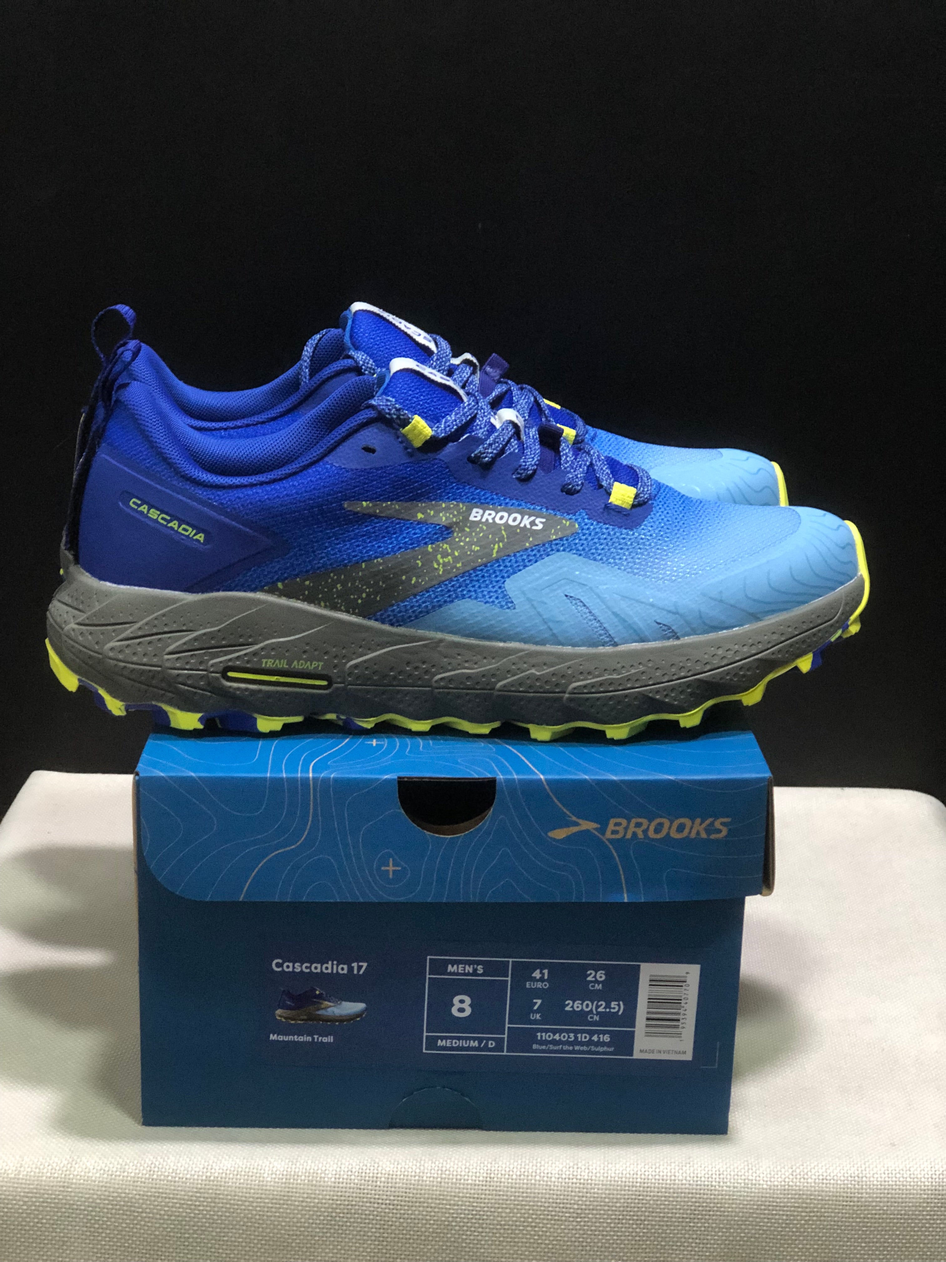Brooks Cascadia 17 Trail Running Shoes Blue/Surf The Web/Sulphur